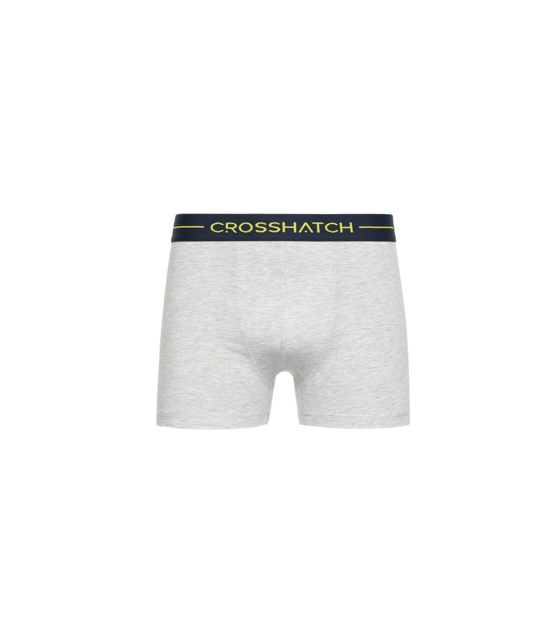 Pack Of 3  Mens Warbler Boxer Shorts  Yellow Grey Navy Crosshatch-3