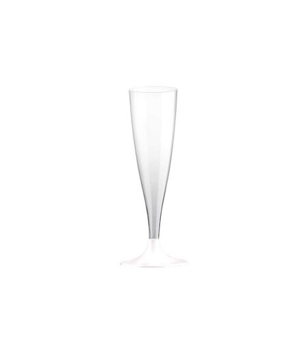 Lot de 6 Flûtes à Champagne Réutilisable Plastique 14cl Blanc