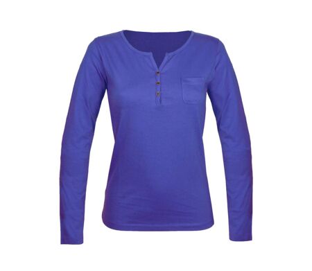 Tee-shirt MAYFLOWER NABAB1 manches longues : l'élégance du col tunisien en coton