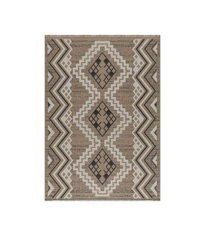 Tapis intérieur extérieur aspect jute noire Tijuana 9054 90 x 67 cm