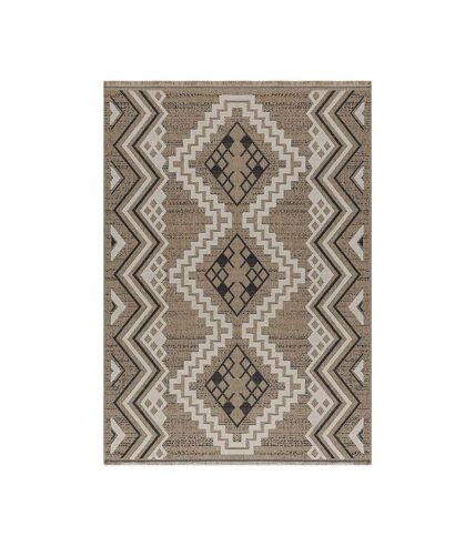 Tapis intérieur extérieur aspect jute noire Tijuana 9054 90 x 67 cm