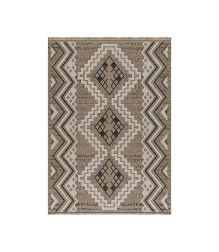 Tapis intérieur extérieur aspect jute noire Tijuana 9054 90 x 67 cm