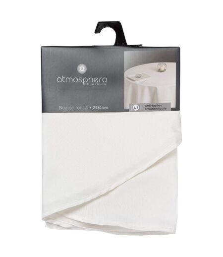 Nappe Antitache Ronde Unie 180cm Ivoire
