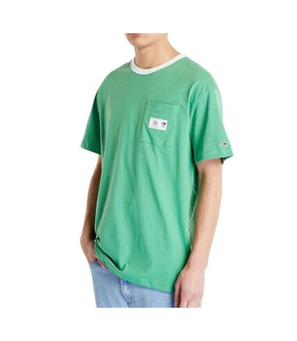 T-shirt Vert Homme Tommy Hilfiger Label Ringe - XS