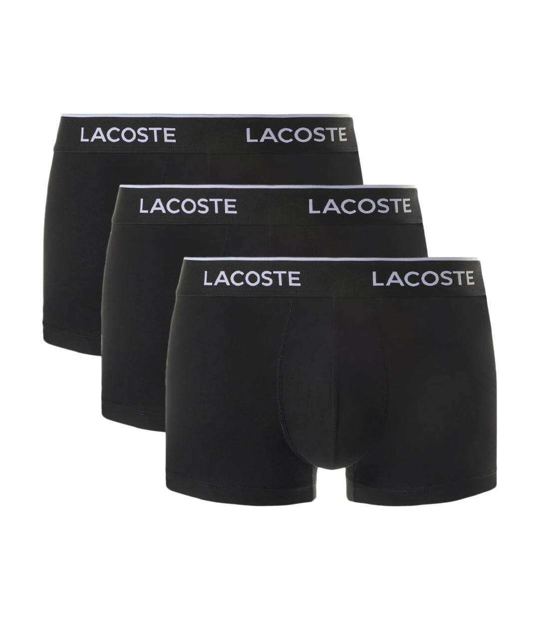 x3 boxers noires homme lacoste 5h1300 - l-3