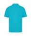 Mens pique polo shirt turquoise blue Henbury-2