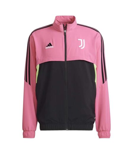 Mens 2022/23 juventus fc training jacket black/pink Adidas