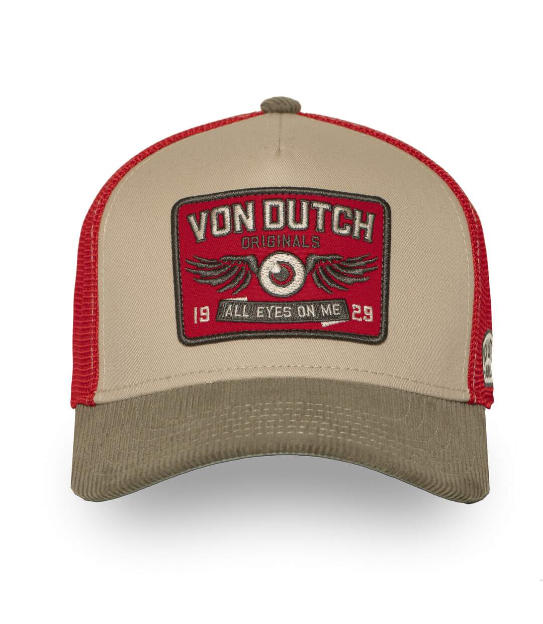 Casquette trucker avec filet adulte visière velours patch Semi-Curved Vondutch-2