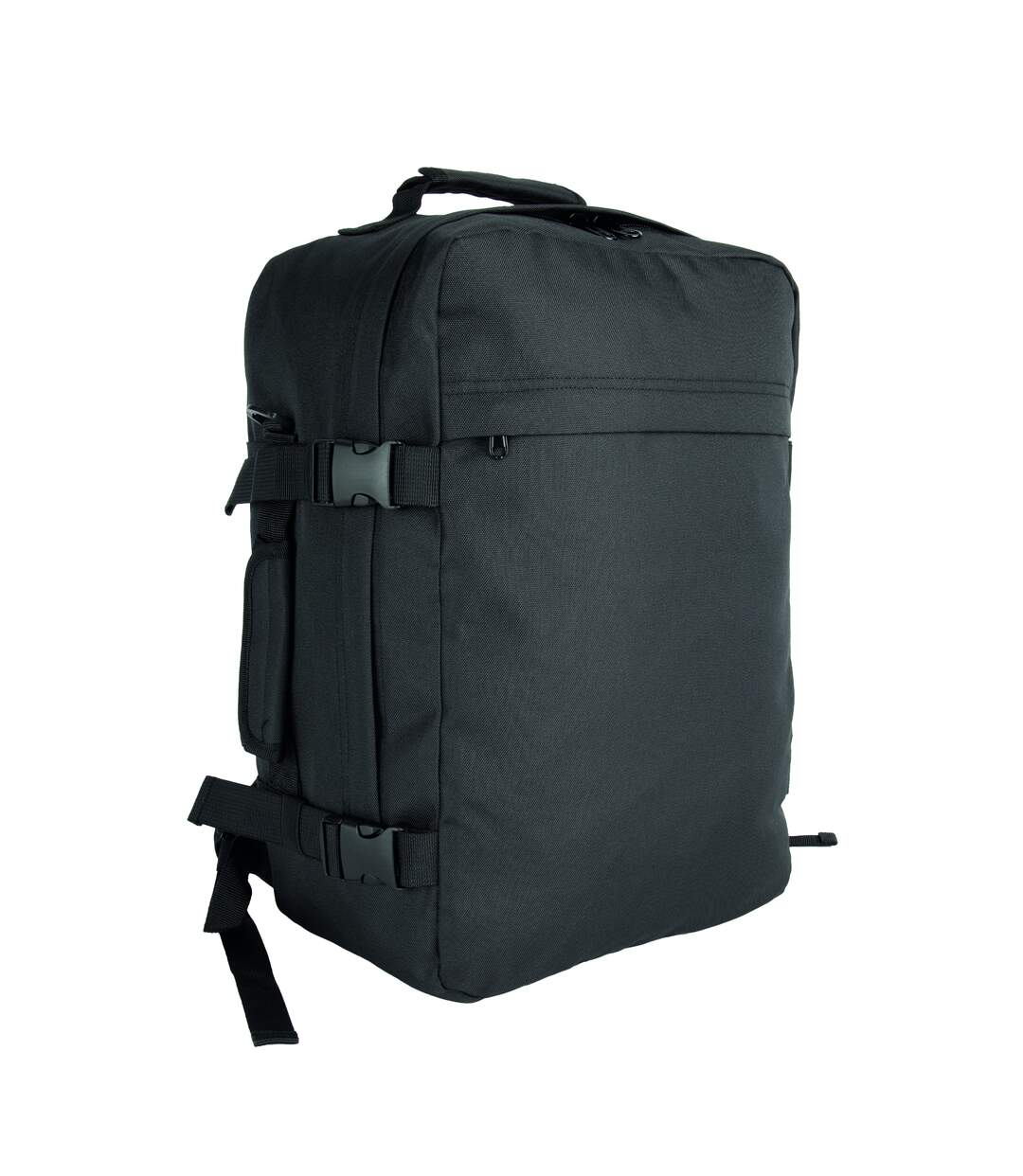 Plain Travel Backpack One Size Black Kimood-1