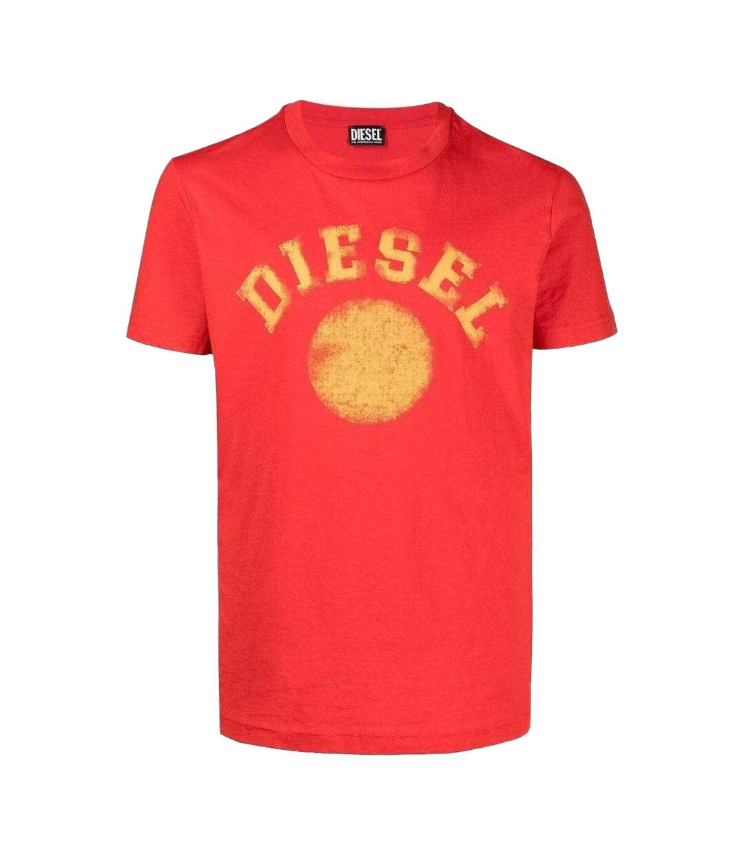 T-shirt Motif/style Délavé Adulte Rouge Diesel-1