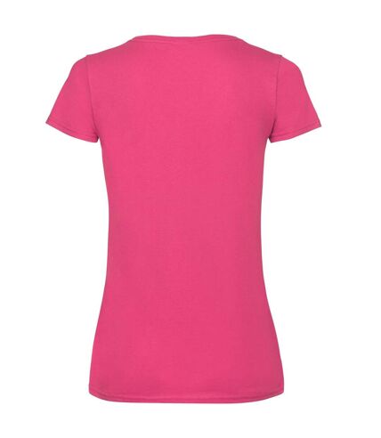 T-shirt lady fit femme fuchsia Fruit of the Loom