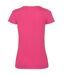 Womens/ladies lady fit side seam free t-shirt fuchsia Fruit of the Loom