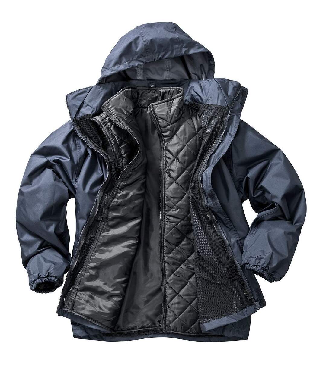 Veste imperméable 3 en 1 matelassé - Homme - R215X - bleu marine