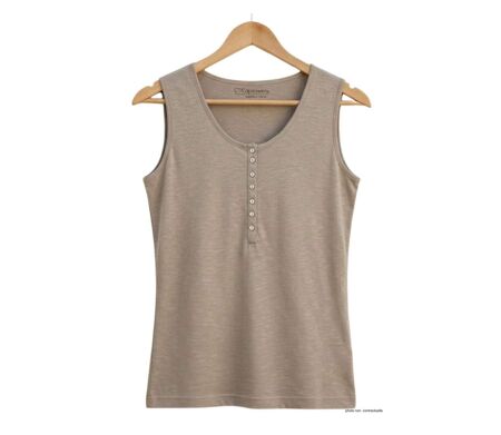 Débardeur DALTON1 MAYFLOWER – Top col tunisien en coton flammé au style authentique