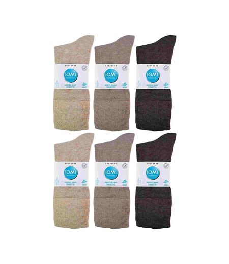 2 Pack Mens Diabetic Bamboo Extra Wide  NON ELASTIC Socks