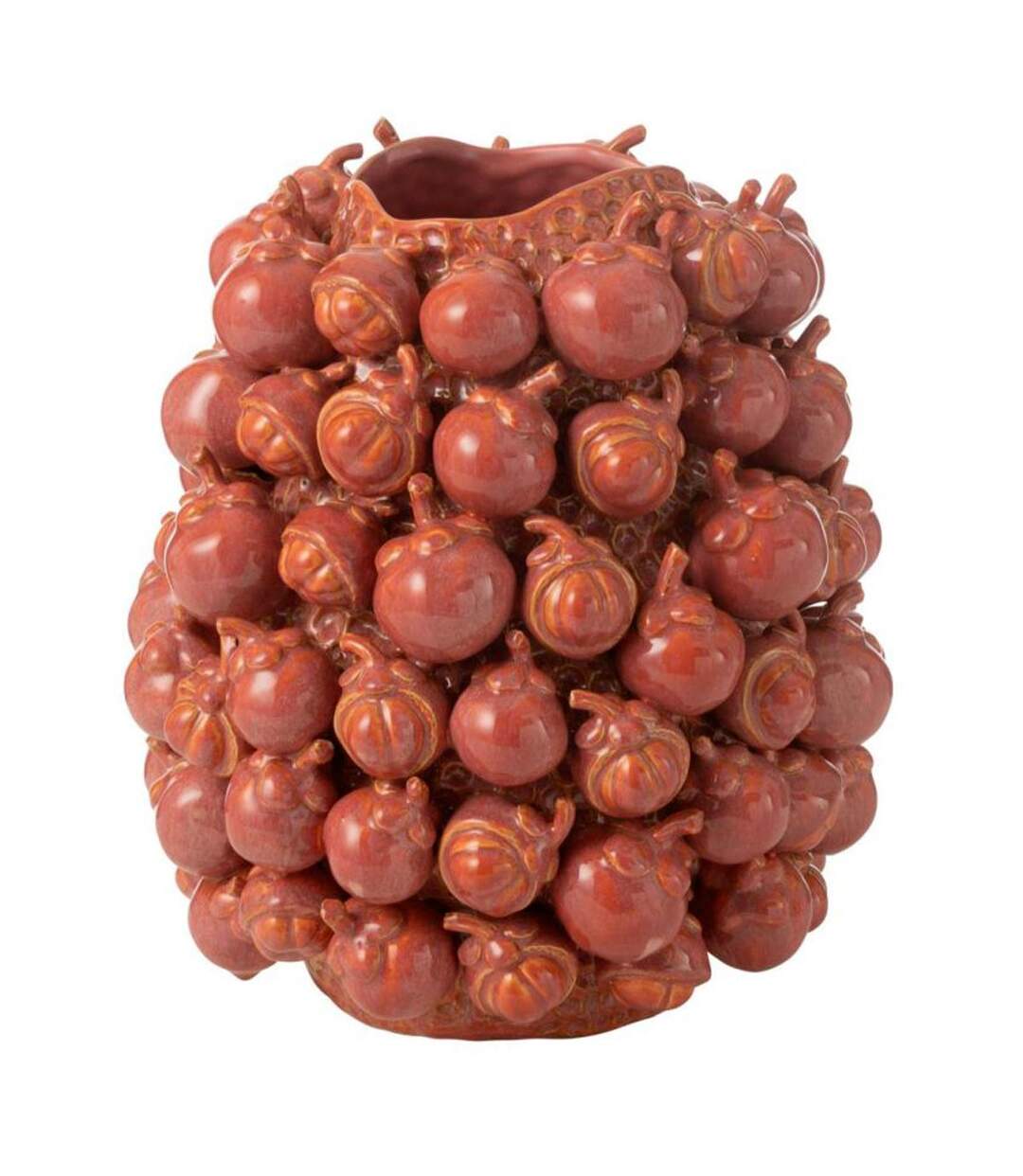 Vase Déco en Argile Botanica 36cm Cuivre Rose-1