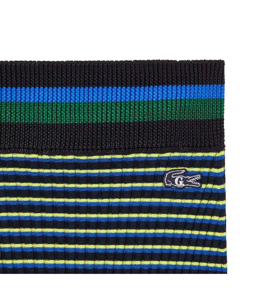 Womens/ladies Goop Rib Knit Shorts Blue Lacoste-3