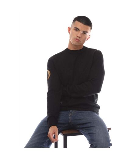 Pull laurel wreath homme noir Fred Perry
