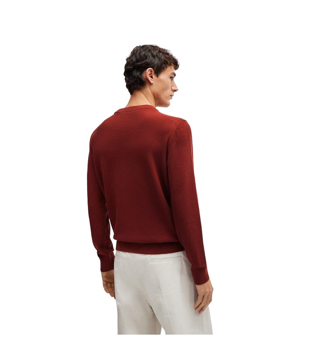 Sweat Ecaio-p Homme Marron Boss-3