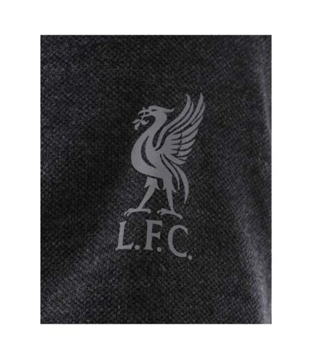 Liverpool FC Mens Panel Polo Shirt (Charcoal/Black)