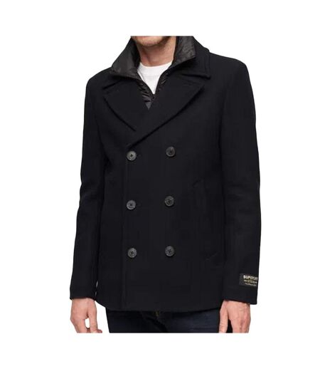 Manteau marine homme superdry studios wool