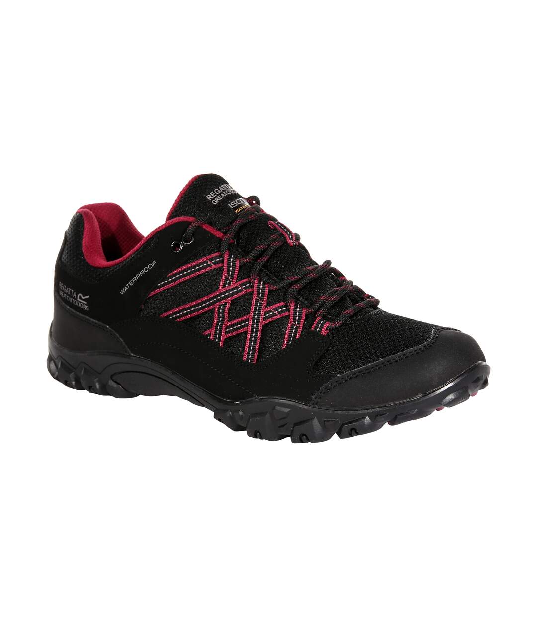 Regatta Womens/Ladies Edgepoint III Walking Shoes (Black/Beaujolais) - UTRG4551