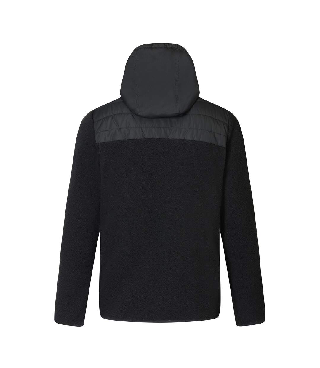 Mens Frankie Two Tone Borg Fleece Hybrid Jacket Black Regatta-3