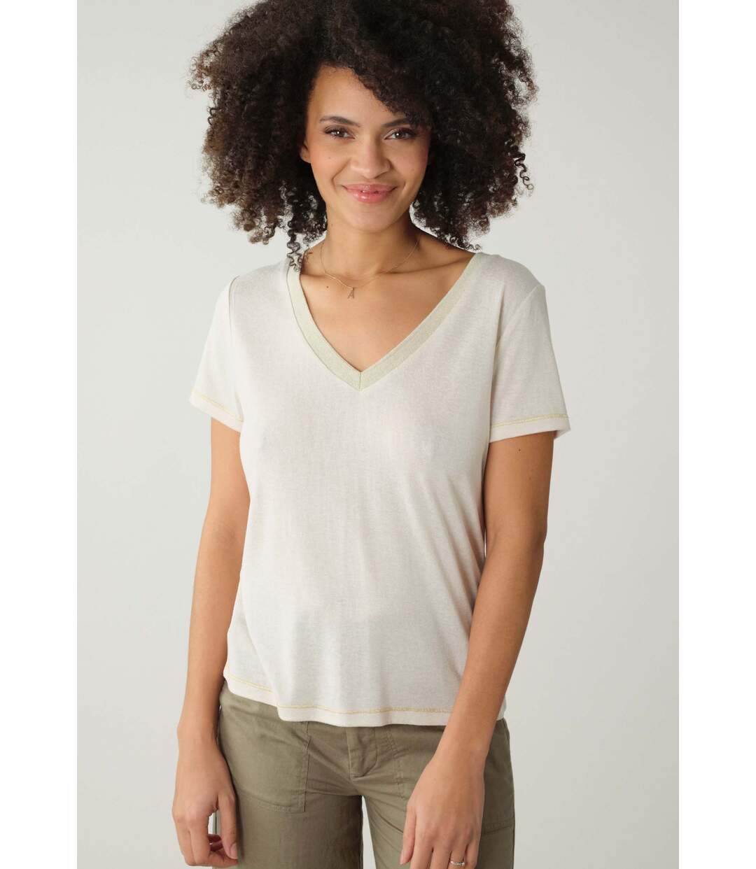 T-shirt en jersey slub pour femme LETTY