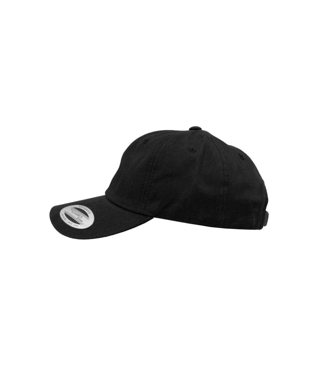 Unisex adult cotton twill low profile cap black Flexfit-3