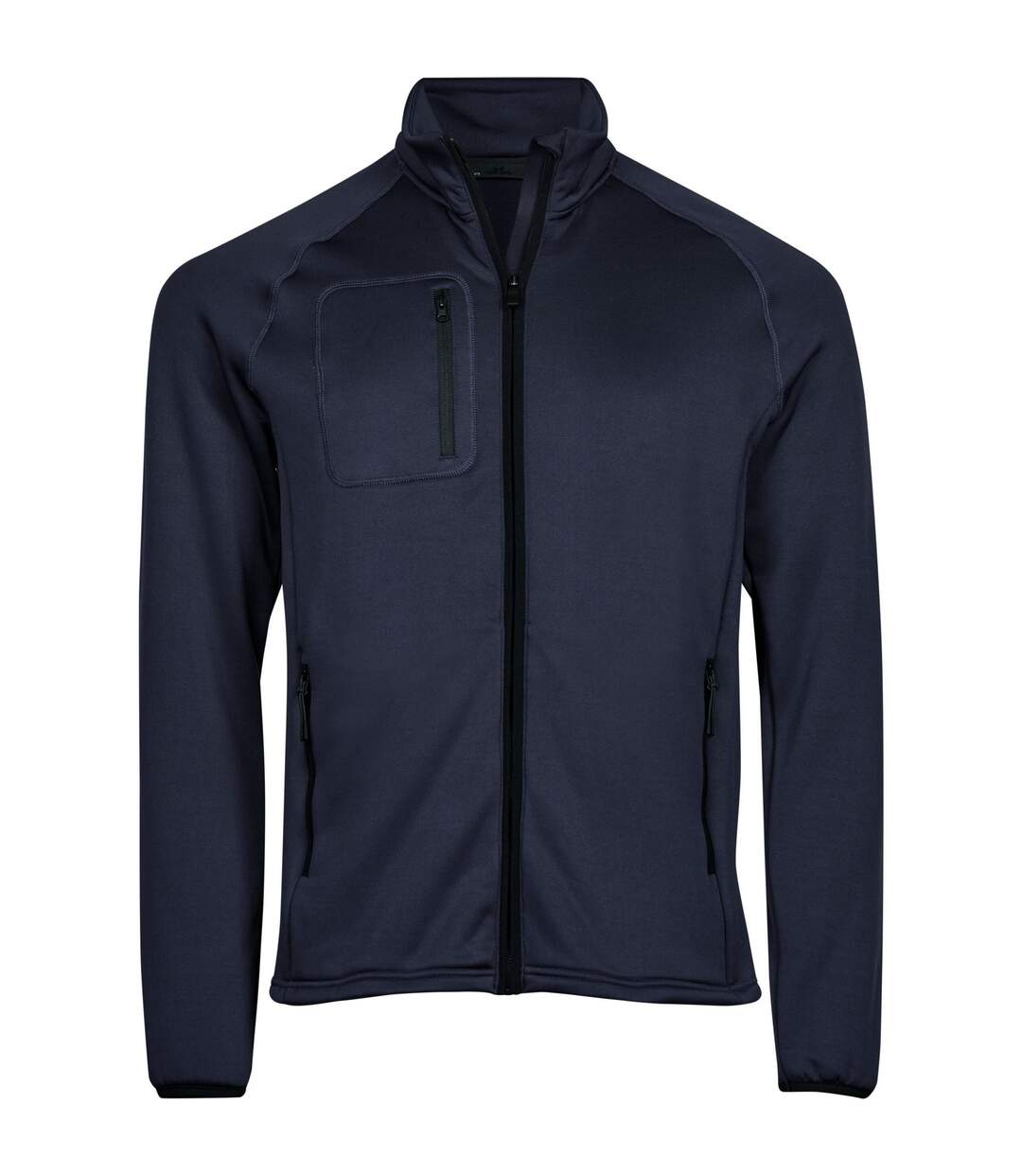 Mens stretch fleece jacket navy Tee Jays