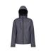 Regatta Mens Venturer Hooded Soft Shell Jacket (Seal Grey/Black)