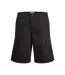 Mens Cotton Blend Tailored Cargo Shorts Black Jack And Jones-1