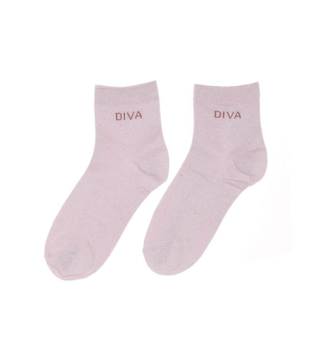 Chaussettes roses femme stella green diva-1