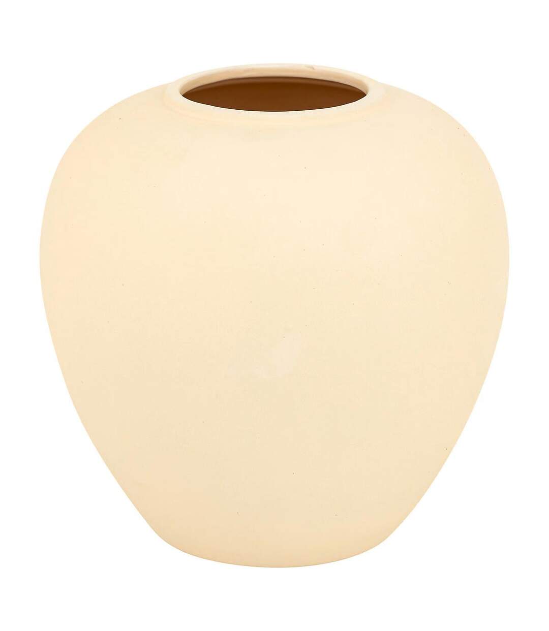 Vase Boule en Dolomite Rily 22cm Beige-1