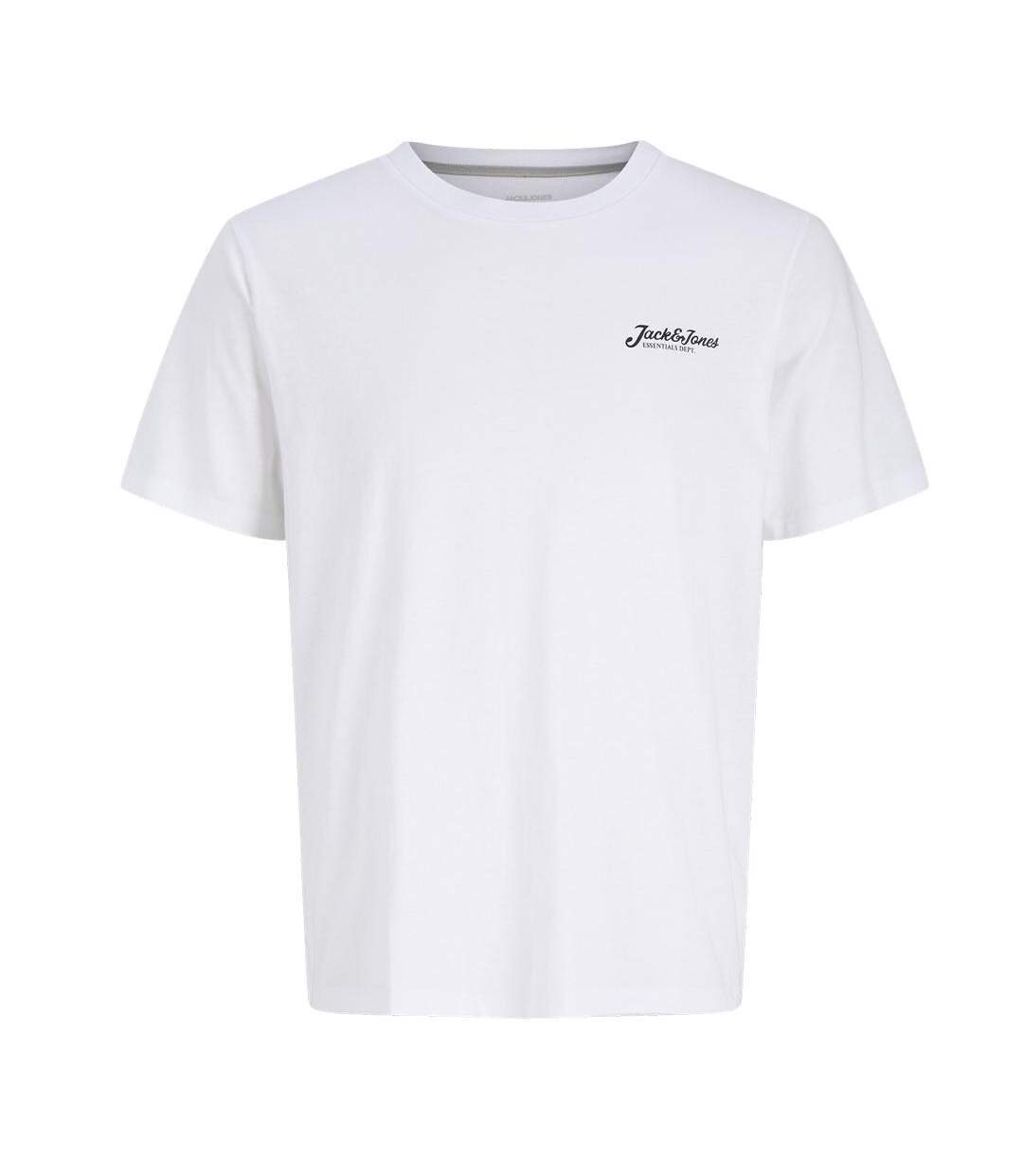 T-Shirt blanc homme jack & jones beau-2