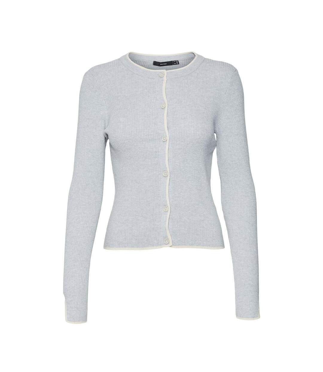 Gilet gris femme vero moda joan-1