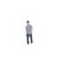 Mens Malcolm Slim Jeans Blue Crosshatch-1
