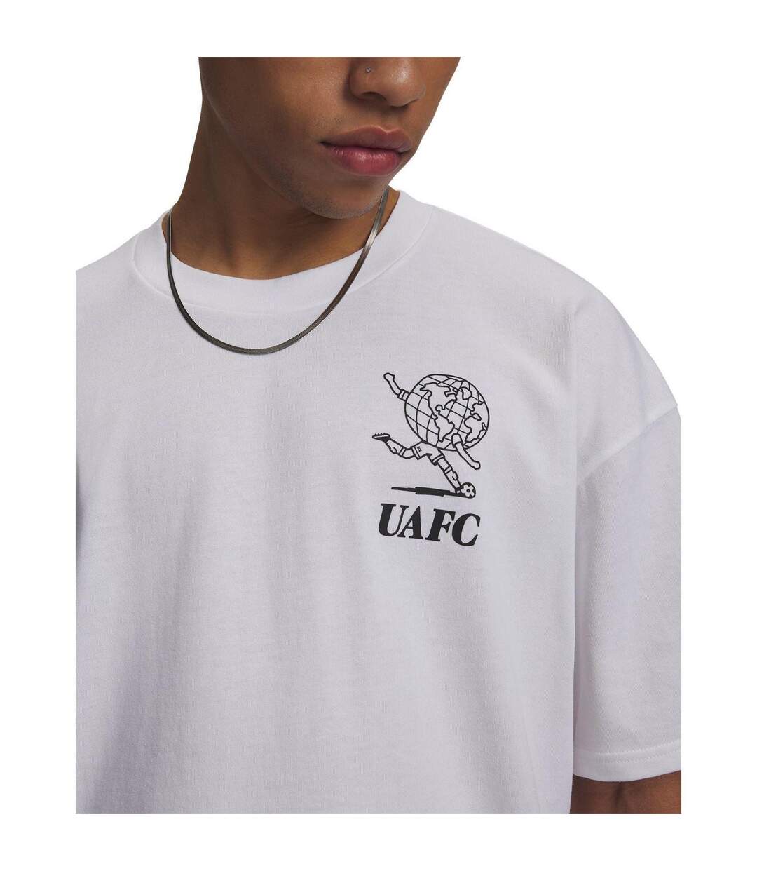 T-shirt Motif/style Imprimé Graphique Gfb Earth Homme Blanc Under Armour-3