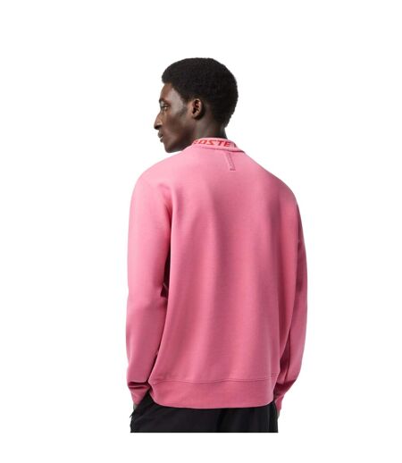 Mens Double Sided Logo Sweatshirt Pink Lacoste