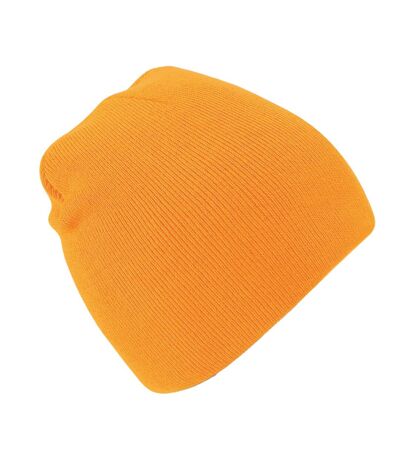 Beechfield Plain Basic Knitted Winter Beanie Hat (Fluorescent Orange) - UTPC2095