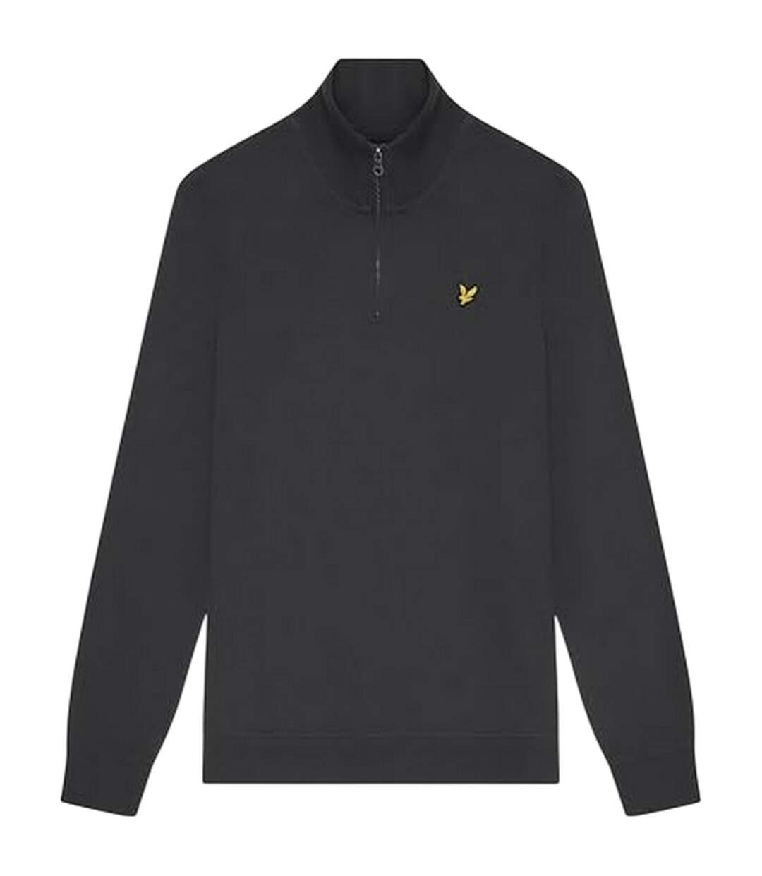 Mens Quarter Zip Sweatshirt Gunmetal Lyle & Scott-1
