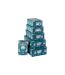 Lot de 6 Boîtes Déco Peace 48cm Bleu Pétrole-1