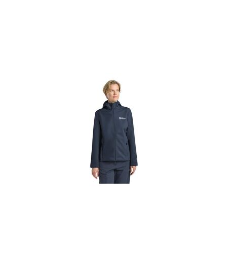 Womens/ladies Breathable Soft Shell Jacket Blue Jack Wolfskin