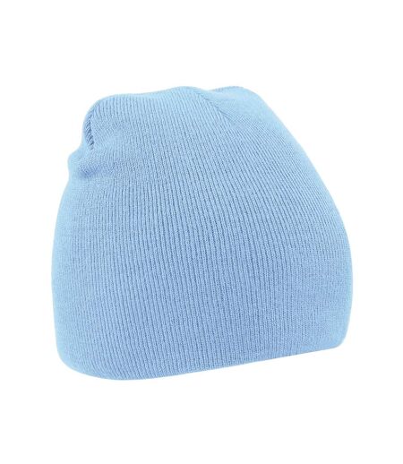 Bonnet tricoté uni bleu ciel Beechfield