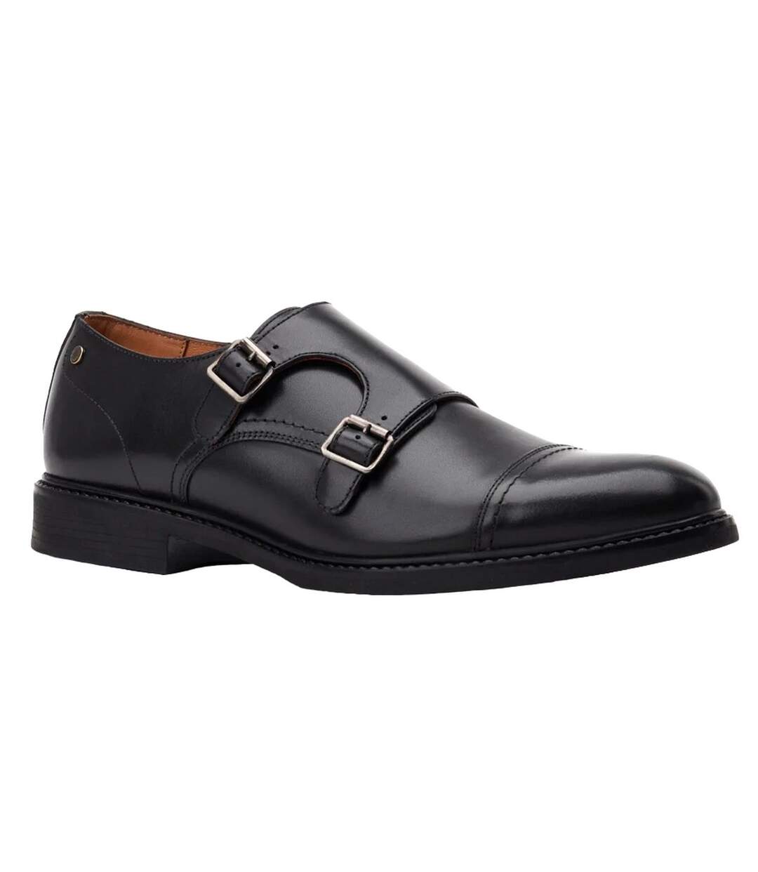 Chaussures diablo monk homme noir Base London-1