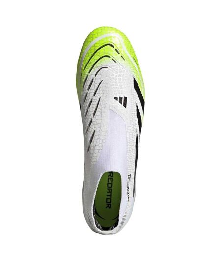 Chaussures De Foot Pour Terrain Ferme Predator Elite Homme Blanc Noir Citron Adidas