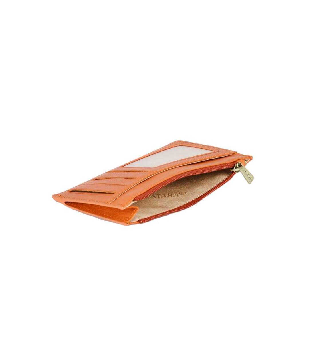 Katana - Porte-cartes compact en cuir - orange - 8763-3