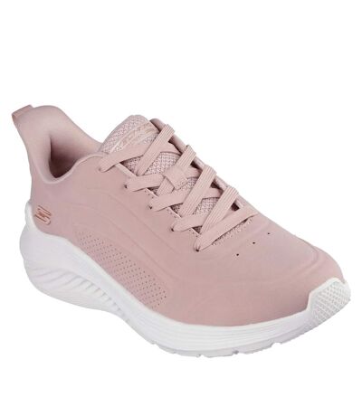 Womens/ladies Bobs Sport Squad Waves Trainers Blush Skechers