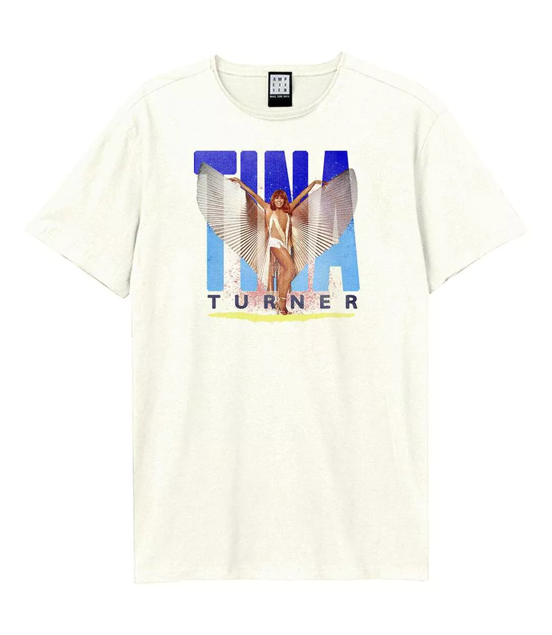 T-shirt Motif/style Tina Turner Angelic Adulte Vieux Blanc Amplified-1