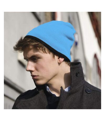 Result Unisex Reversible Fashion Fit Winter Beanie Hat (Aqua/Grey) - UTBC977